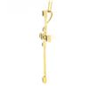 Image 5 : 18k Yellow Gold Square Bezel Amethyst Large Geometric Cross Pendant & 14k Chain