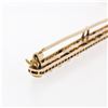 Image 9 : Antique Krementz 14k Gold 1.30 ctw Old Sapphire Natural Pearl Long Bar Pin Brooc
