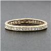 Image 2 : Vintage 18k Gold 0.85 ctw Channel Princess Cut Diamond Eternity Wedding Band Rin