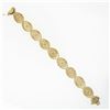 Image 5 : Vintage 14k Gold Florentine Etched Diamond Star Link Bracelet w/ Braided Frame