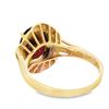 Image 3 : Gold Garnet Solitaire Cocktail Ring