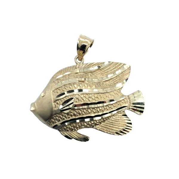 Yellow Gold Angel Fish Pendant