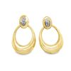 Image 1 : Gold & Diamond Tailored 14kt Gold Earrings