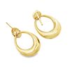 Image 3 : Gold & Diamond Tailored 14kt Gold Earrings