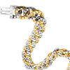 Image 4 : Cuban Diamond Pave Bracelet White and Yellow Gold