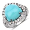 Image 1 : Turquoise and Diamond Ring
