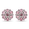 Image 1 : Pink Tourmaline & Diamond Post Earrings