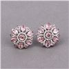 Image 2 : Pink Tourmaline & Diamond Post Earrings