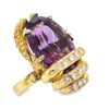Image 2 : Amethyst and Diamond Ring