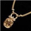 Image 5 : Etruscan Repousse Gold & Diamond Necklace