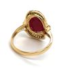 Image 3 : Natural Unheated Ruby and Diamond Ring, 18Kt Gold