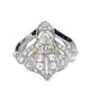 Image 2 : Blue Sapphire and Rose Cut Diamond Ring