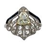 Image 3 : Blue Sapphire and Rose Cut Diamond Ring