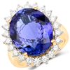 Image 1 : Tanzanite and Diamond Ring