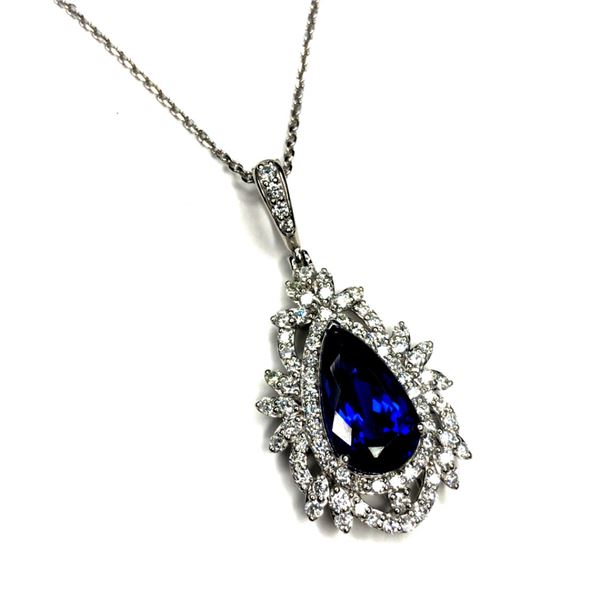 Diamond 6.62ct Tanzanite Pendant Necklace
