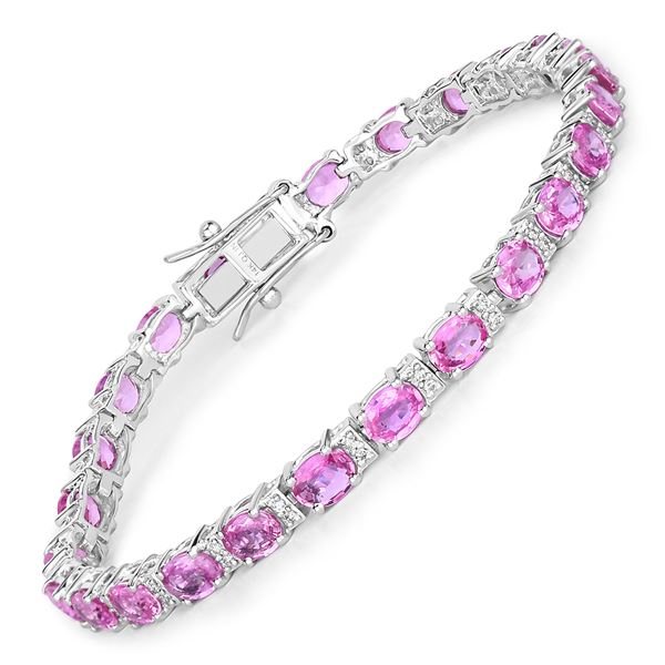 Pink Sapphire & Diamond Bracelet