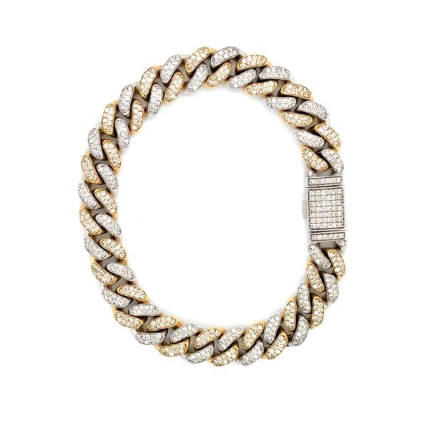 Men's Pave Diamond Curb Link Bracelet