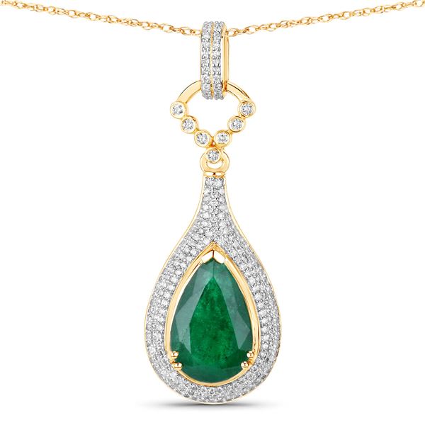IGI Royal Zambian Emerald Pendant Necklace