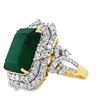 Image 2 : Rich Emerald and Diamond Cocktail Ring