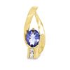 Image 1 : Modern Tanzanite and Diamond Pendant