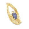 Image 3 : Modern Tanzanite and Diamond Pendant