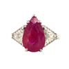 Image 1 : GIA Certified Ruby & Trillion Cut Diamond Ring