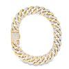Image 1 : Blinged Out Diamond Pave Cuban Curb Bracelet