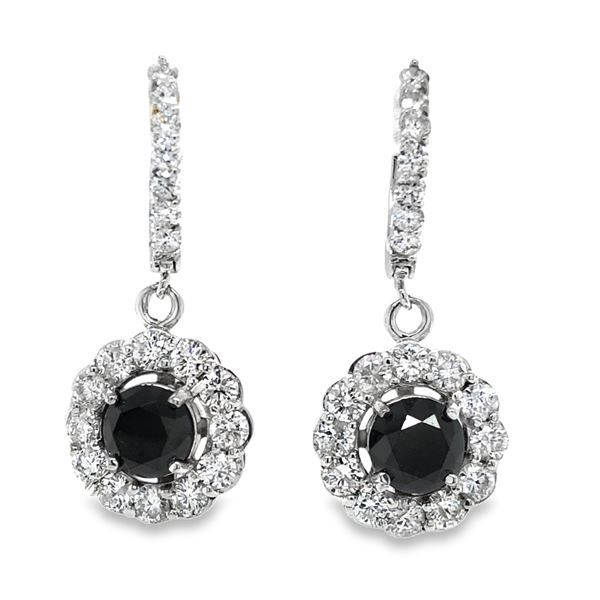 Black and White Diamond Earrings