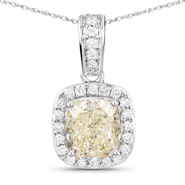 GIA Certified Cushion Cut Diamond Pendant