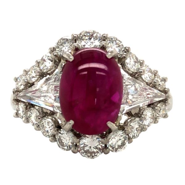 Diamond GIA Certified Burma Star Ruby Ring