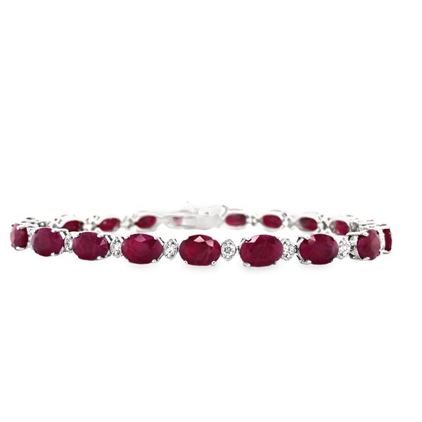 Ruby and Diamond Tennis Bracelet