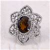 Image 4 : Cognac-Colored Dravite Tourmaline and Diamond Ring