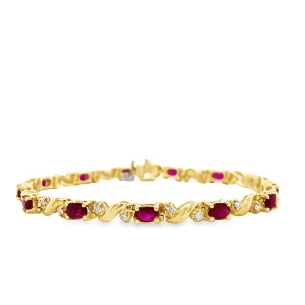Ruby and Diamond Tennis Bracelet