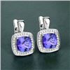 Image 2 : Tanzanite and Diamond Earrings