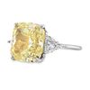 Image 2 : GIA CERTIFIED Fancy Yellow Diamond Ring 6.13 CTS