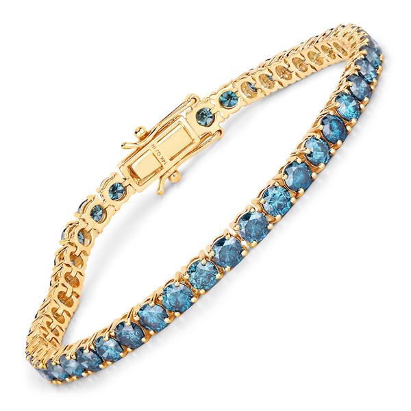 Blue Diamond Tennis Bracelet