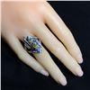 Image 4 : Multi-Color Diamond and Sapphire Ring