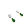 Image 2 : Emerald and Diamond Dangle Earrings