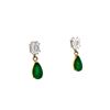 Image 3 : Emerald and Diamond Dangle Earrings