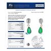 Image 4 : Emerald and Diamond Dangle Earrings