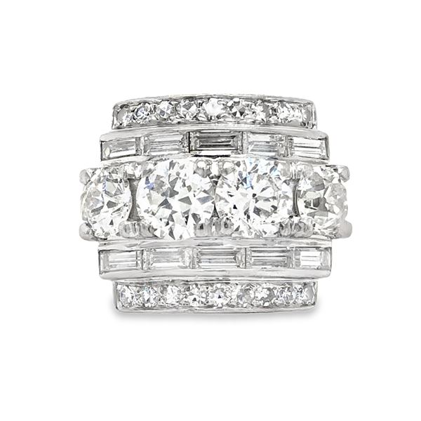 Mid-Century Platinum Diamond Ring