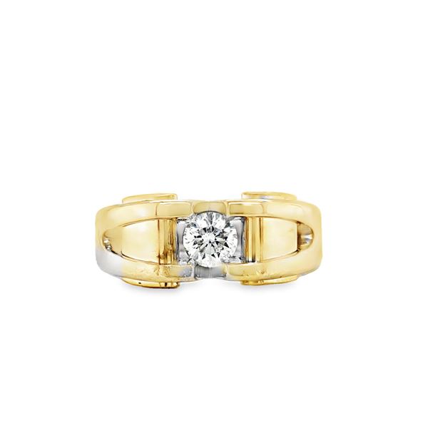 Geometric Diamond Band Ring