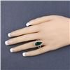 Image 3 : Pear Shaped Zambian Emerald Diamond Ring