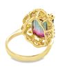 Image 2 : Large Watermelon Tourmaline and Diamond Ring