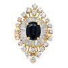 Image 1 : Sapphire and Diamond Cocktail Ring