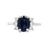 Image 1 : Deep Blue Gem Quality Sapphire and Diamond Ring
