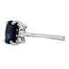 Image 2 : Deep Blue Gem Quality Sapphire and Diamond Ring