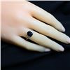 Image 3 : Deep Blue Gem Quality Sapphire and Diamond Ring