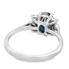 Image 4 : Deep Blue Gem Quality Sapphire and Diamond Ring