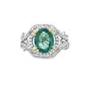 Image 1 : Natural Emerald and Diamond Ring